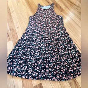 Vans Black and Pink Floral Casual Dress